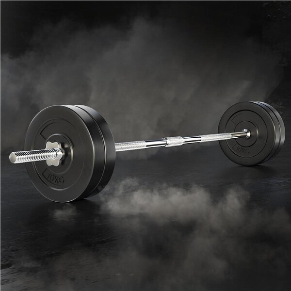 168cm 48kg Everfit Barbell Set Weight Plates Bar Lifting Bench