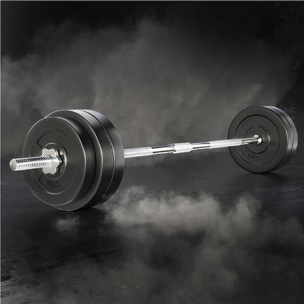 168cm 58kg Everfit Barbell Set Weight Plates Bar Lifting Bench