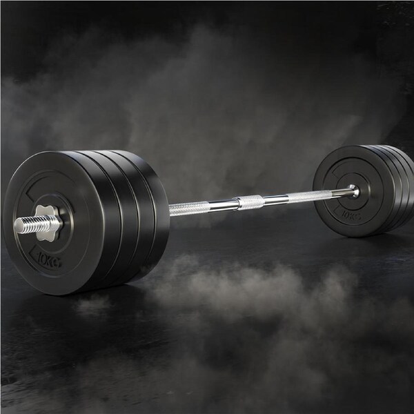 168cm 88kg Everfit Barbell Set Weight Plates Bar Lifting Bench