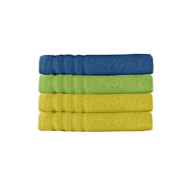 Bath Towel Set 4 Pce Indulgence 1 Cobalt 1 Spa and 2 Citrus