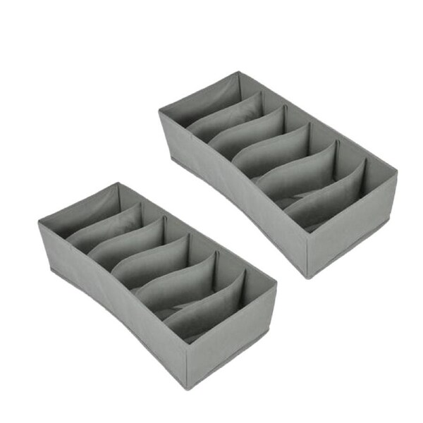 Ozoffer 2x Bra Organizer Storage Compartment Box Foldable ClosetDrawer Container