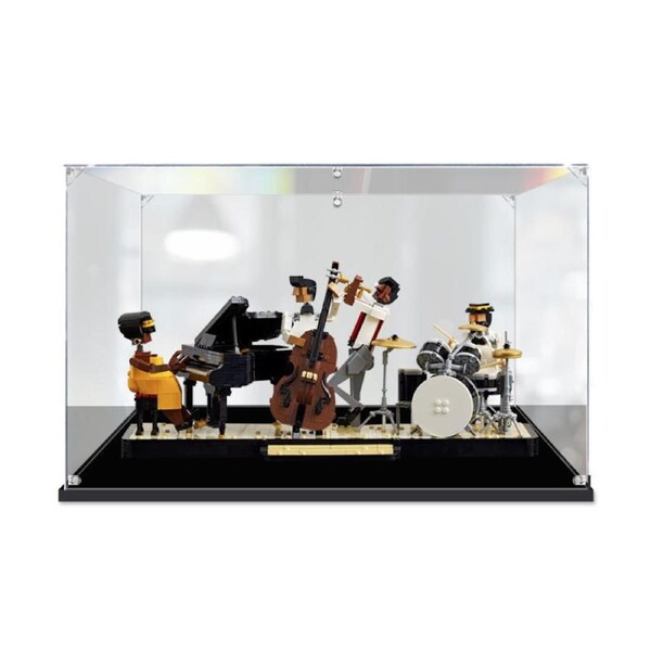 Acrylic Display Case for LEGO 21334 Ideas Jazz Quartet Figure Storage Box Dust Proof Glue Free