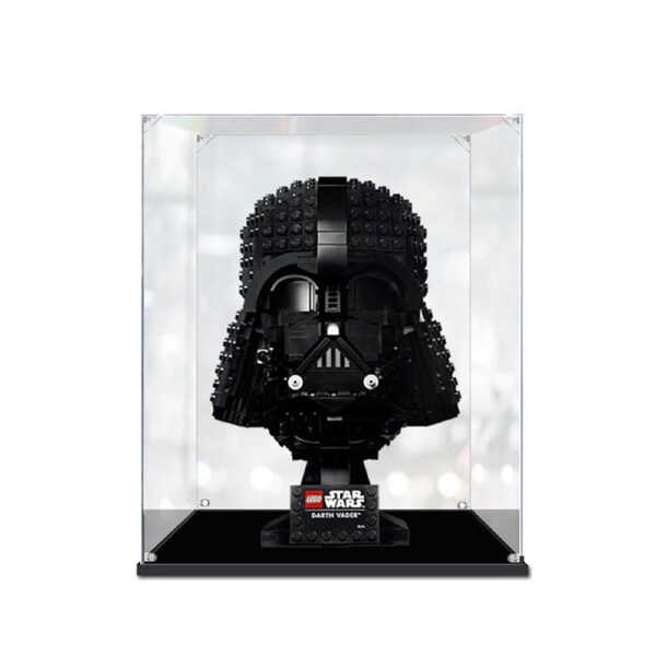 Acrylic Display Case for LEGO 75304 Star Wars Darth Vader Helmet Figure Storage Box Dust Proof Glue Free