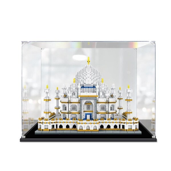 Acrylic Display Case for LEGO 21056 Architecture Taj Mahal Figure Storage Box Dust Proof Glue Free