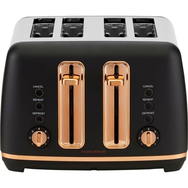 Morphy Richards Ascend 4 Slice Bread Toaster Home/Kitchen Rose Gold Black