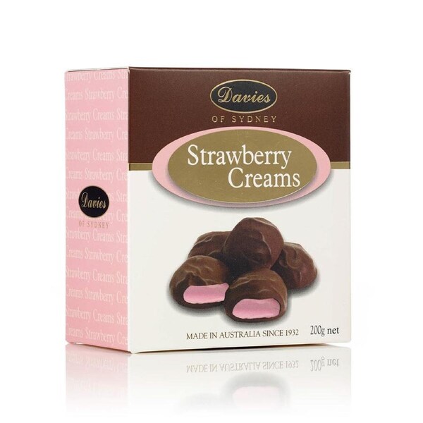 Davies Dark Choc Strawberry Creams 200g (Gluten Free)