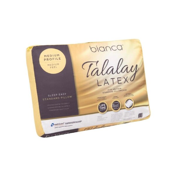 Bianca Bedding SLEEP EASY MEDIUM PROFILE MEDIUM FEEL TALALAY LATEX PILLOW
