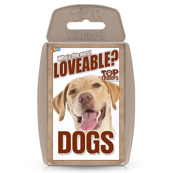 Top Trumps Dogs Who's The Most Lovable? Cards Deck Educational Game Kids 6y+