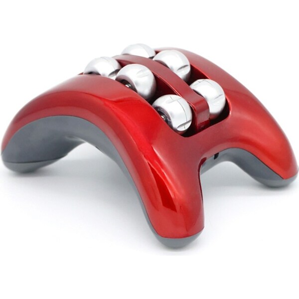 Spatastic 15cm Mini Vibrating Foot Massager/Relaxing Travel Shiatsu Roller Red
