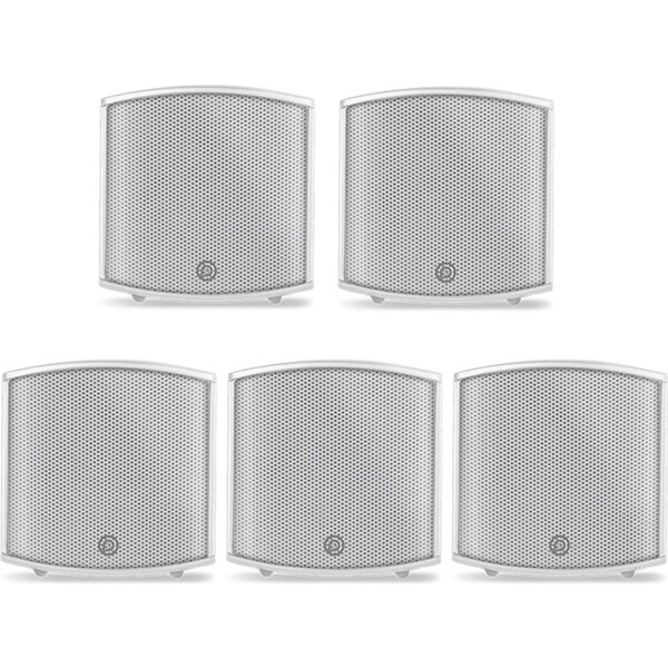 5x Pure Acoustics 100W Audio Satellite Speaker Wall Mountable w/Bracket White