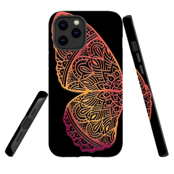 For iPhone 12 & 12 Pro Case Tough Protective Cover Rose Gold Wing