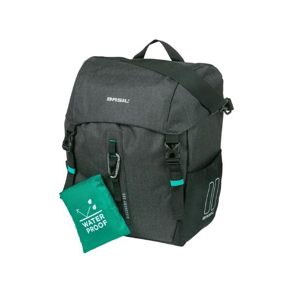 Basil Discovery 365D Single Pannier Bag L 20 Litres Black - Black