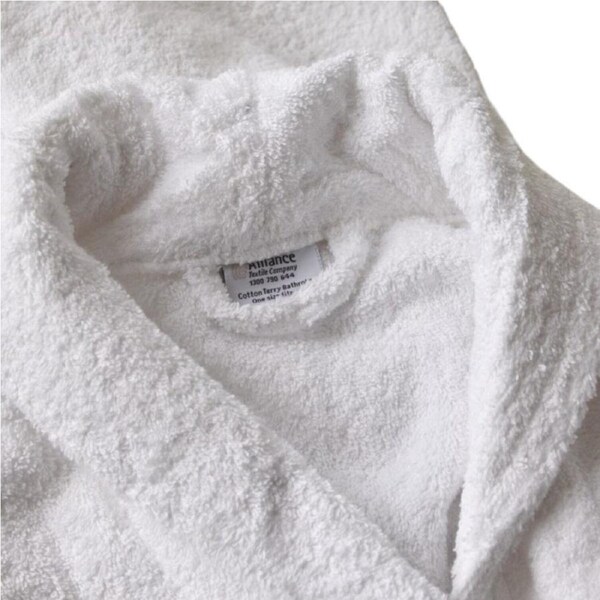 Alliance Ultra Terry Towelling Bath Robe – White