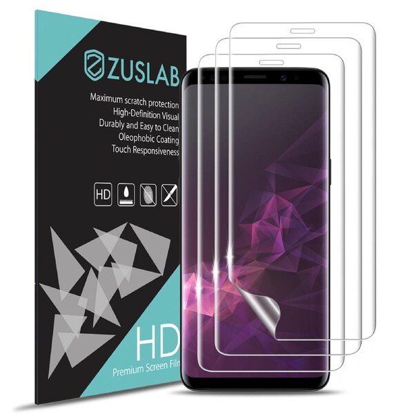 [3 Pack] ZUSLAB Galaxy S9+ / S9 Plus Screen Protector Flexible TPU HD Clear Film Self Healing for Samsung