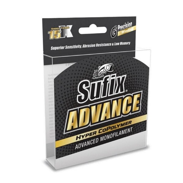 250m Spool of 48lb Clear Sufix Advance Hyper Copolymer Monofilament Fishing Line