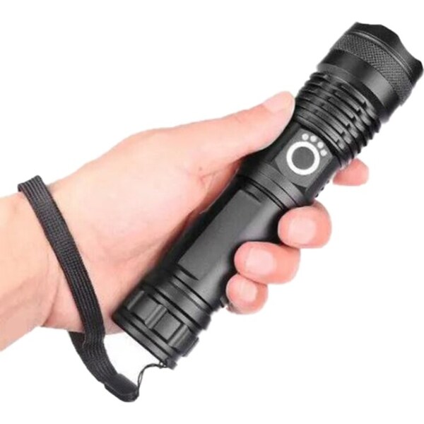 Ozoffer 900000 Lumens XHP50 Zoom Flashlight LED Rechargeable Lamp Torch w/26650 Battery