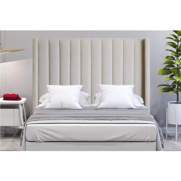 Modern Classic Jacob Double Fabric Bed Head White Oak