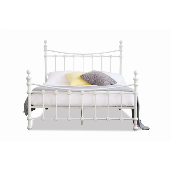 Modern Classic Julia Double Metal Bed Frame White