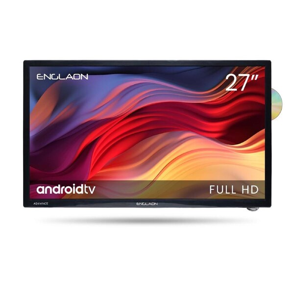 ENGLAON 27" Full HD Google Smart 12V TV with Built-in DVD player & Chromecast
