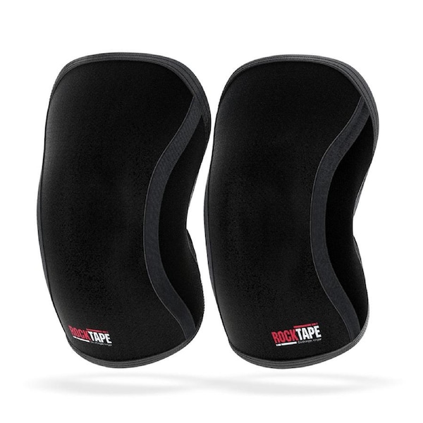 RockTape Medium 5mm Assassins Knee Sleeves Fitness Support Compression Black
