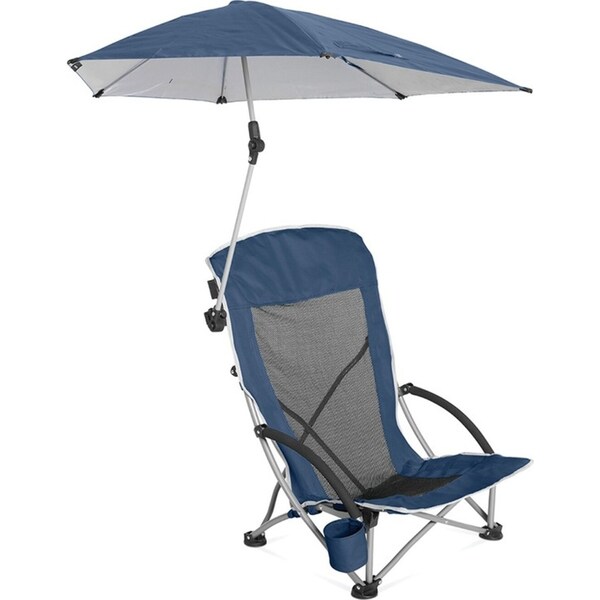 Sport-Brella Adjustable Beach Chair Outdoor Seating w/ UPF50+ Shade Umbrella
