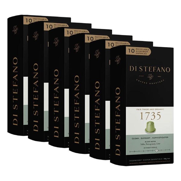 60pc Di Stefano 54g Medium Coffee Capsules/Pods 1735 Blend f/Nespresso Machine
