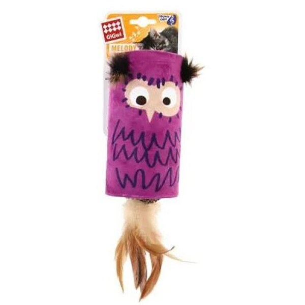 Gigwi Melody Chaser Tube Owl Sound Effects Prevent Boredom Cat Toy