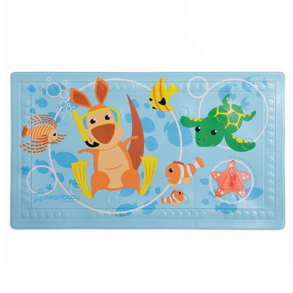 Dreambaby Watch Your Step 40x70cm Anti-Slip Baby Bath Mat Tub Safety Pad 12m+