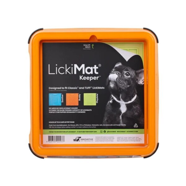 LickiMat Orange Indoor Keeper to Fit Classic & Tuff LickiMats for Dogs