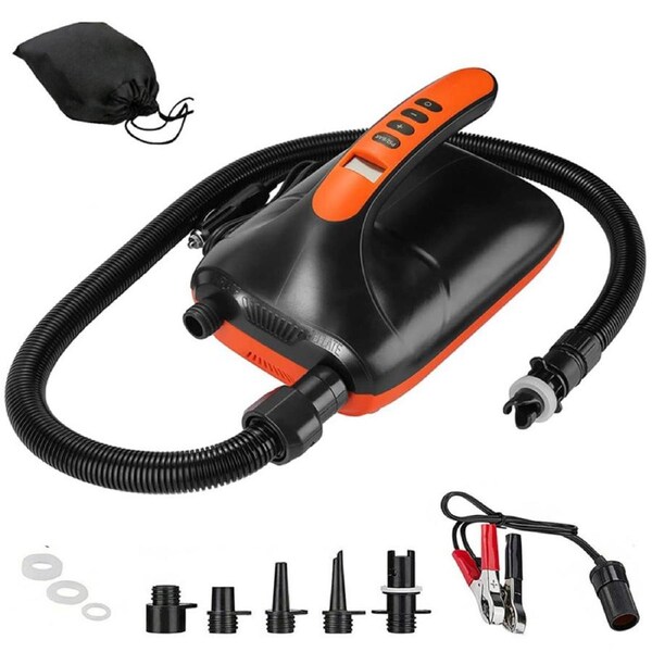 OZNALA 20PSI Electric Air Pump for Inflatable Boat SUP High Pressure 12V Portable