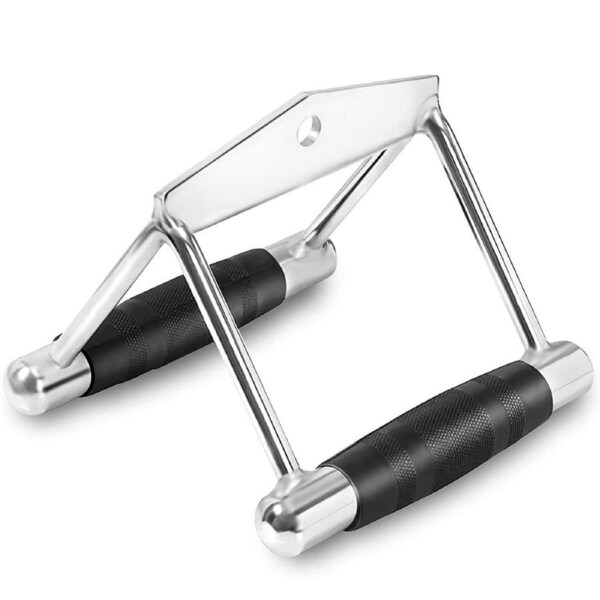 OZNALA Triangle V Shaped Close Grip Bar Gym Cable Attachment Back Workout Seated Row Handle Cable Press Down V-Bar Non Slip Handle Home Gym