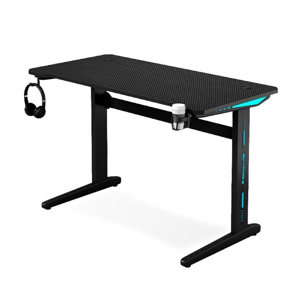 MIUZ120cm Gaming Desk Office Computer Desk Home Study Work Table Racer Carbon Fiber Table RGB LED