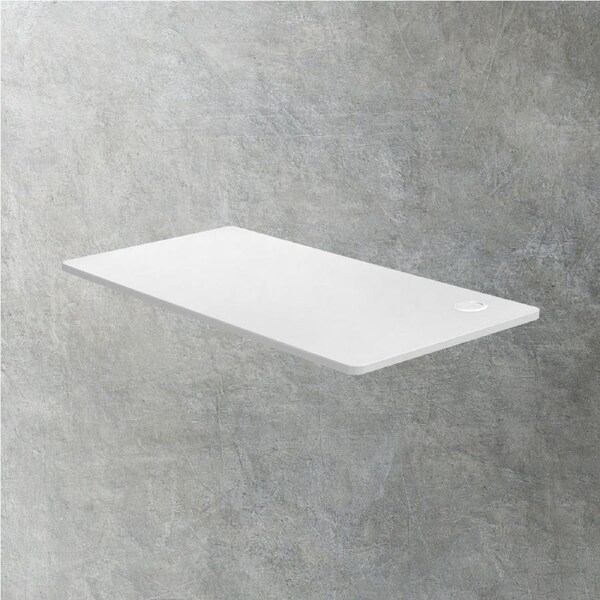 Oikiture 120cm Desk Board Adjustable Sit Stand Desk Top Computer Table White