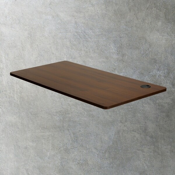 Oikiture 140cm Desk Top Electric Desk Board Computer Table Walnut