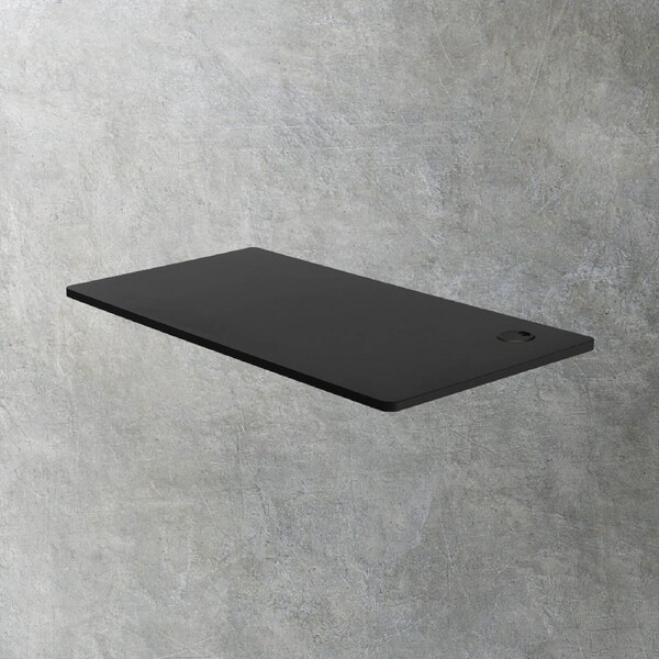 Oikiture 120CM Desk Board Adjustable Sit Stand Desk Top Computer Table Black