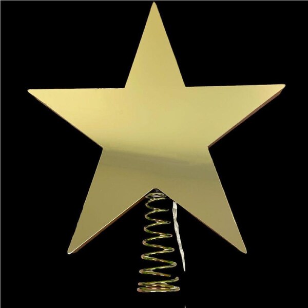 Infinity LED Mirror Light Tree Top Star Gold 23cm
