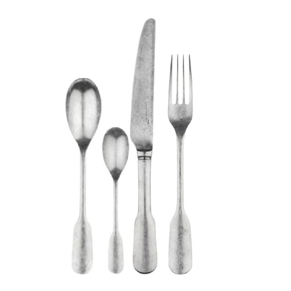 Charingworth Fiddle Vintage Table Fork, Knife, Teaspoon, Dessert Spoon x 48