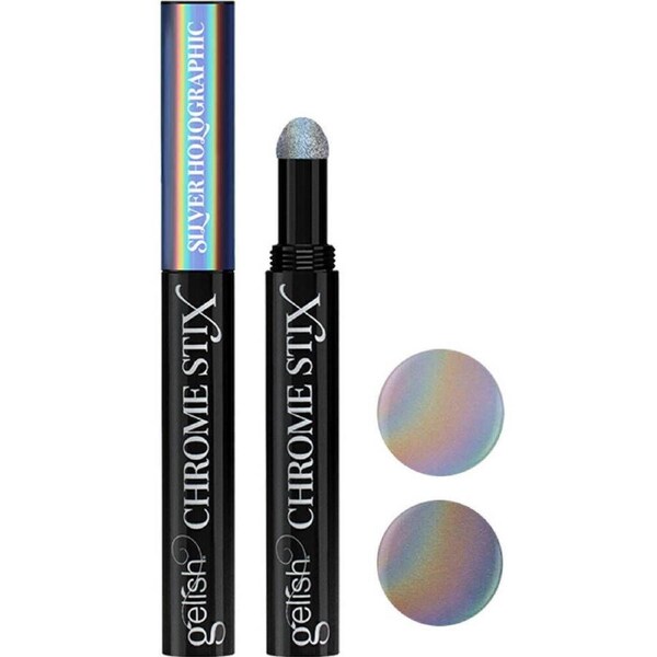 Gelish Chrome Stix Rub Instant Nail Art Mirror Effect 1168195 Silver Holographic