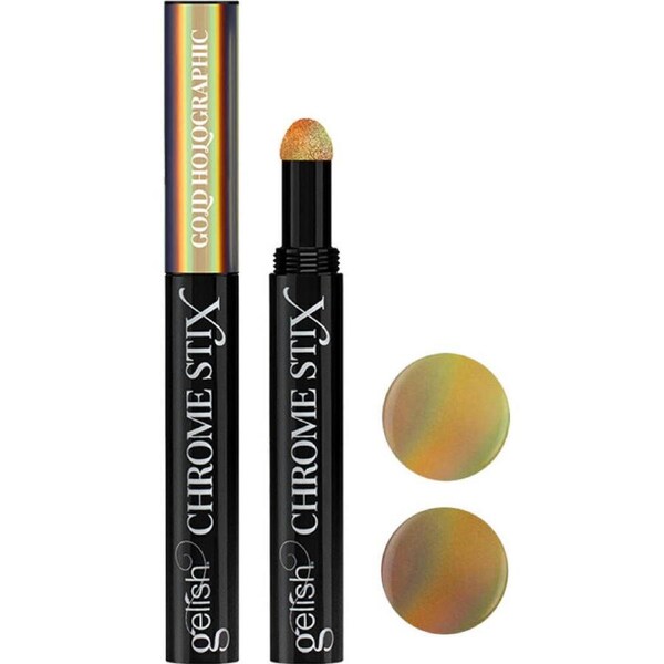 Gelish Chrome Stix Rub Instant Nail Art Mirror Effect 1168196 Gold Holographic