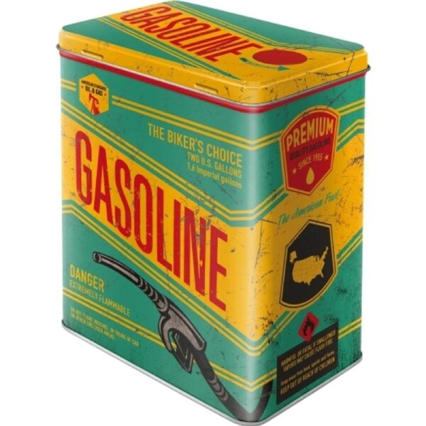 Nostalgic Art 20cm/3L Tin Box Metal Storage Gasoline Canister Organiser Large