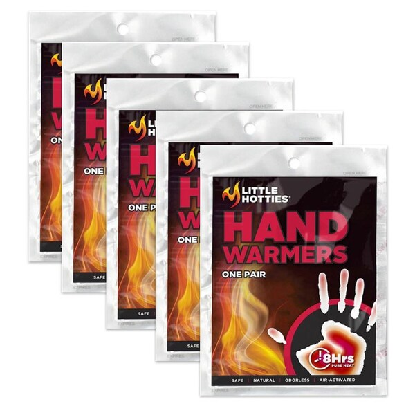 5 Pairs Little Hotties Hand Warmers 8hrs Pure Heat Air-Activated For Ski/Snow