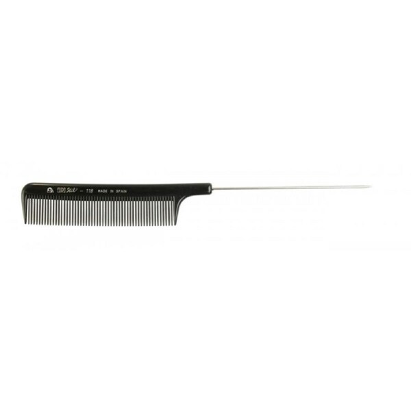 Eurostil - 118 Metal Tail Comb Black