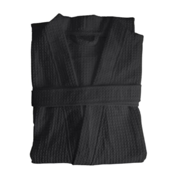 Waffle Bathrobe Ebony