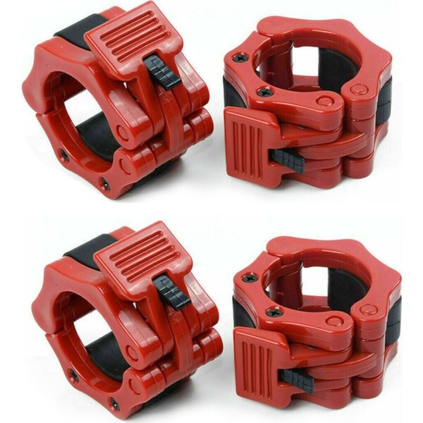 Ozoffer 4x Lockjaw Clips 25mmn Barbell Locks Collars Olympic Barbells Muscle Clamp Bar