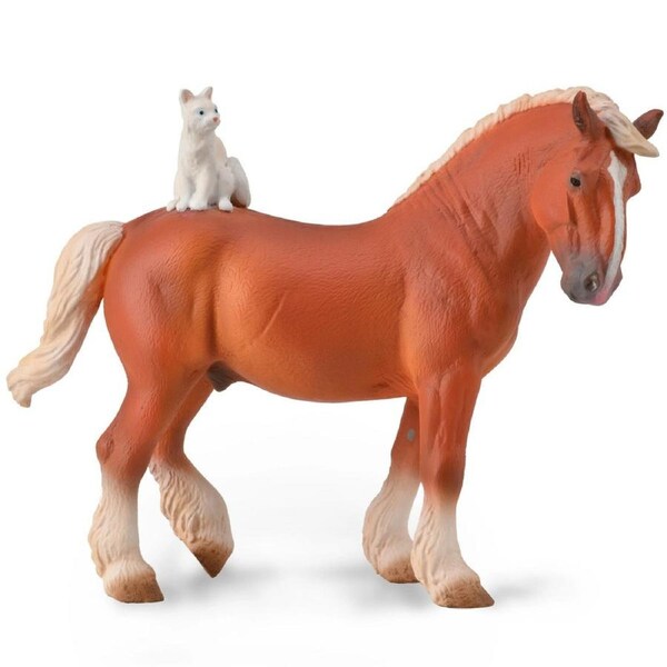 Collecta Draft Horse with Cat