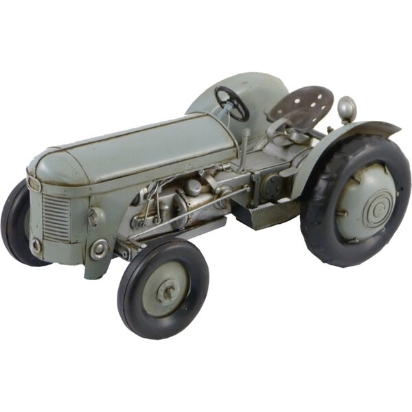 Boyle 35cm Massey Ferguson TO-20 Tractor Metal Vintage Ornament Home Decor Grey