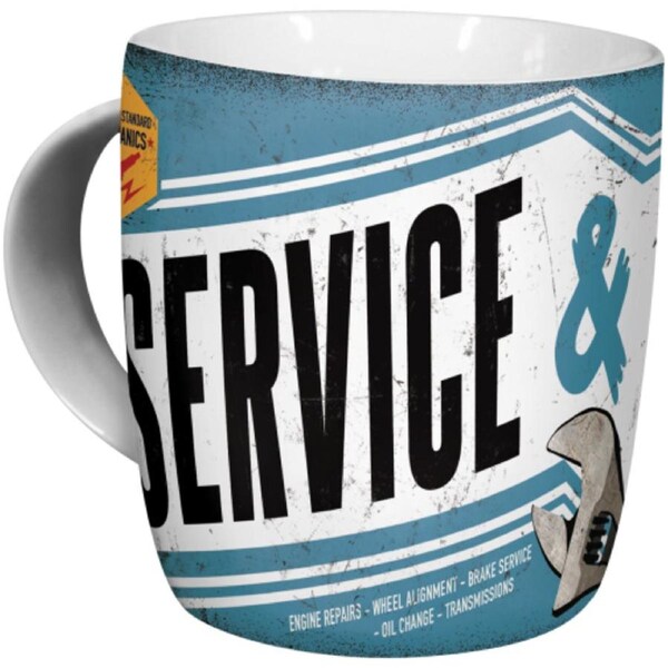 Nostalgic Art Service & Repair 330ml Ceramic Mug Tea/Coffee Drink Cup w/ Handle