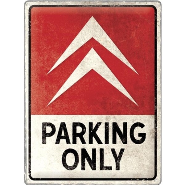 Nostalgic Art Citroen Parking Only 30x40cm Large Metal Sign Wall Hanging Decor