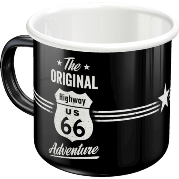 Nostalgic Art Route 66 Adventure 360ml Enamel Mug Tea/Coffee Drink Cup w/ Handle