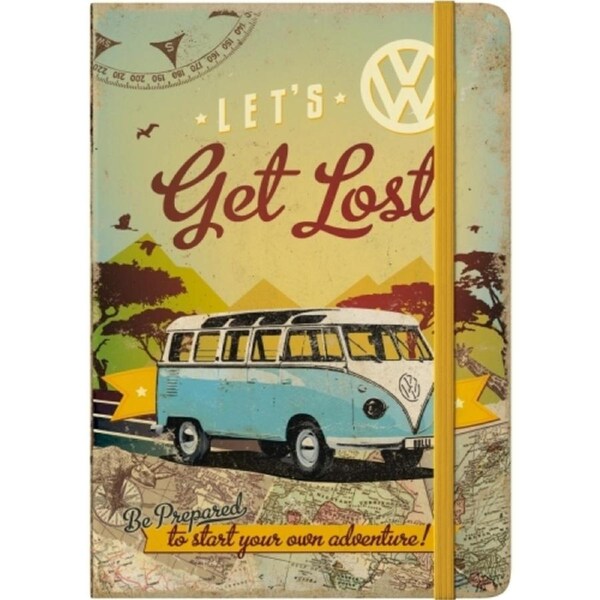 Nostalgic Art A5 Notebook VW Bulli Let's Get Lost Journal Stationery/Hard Cover